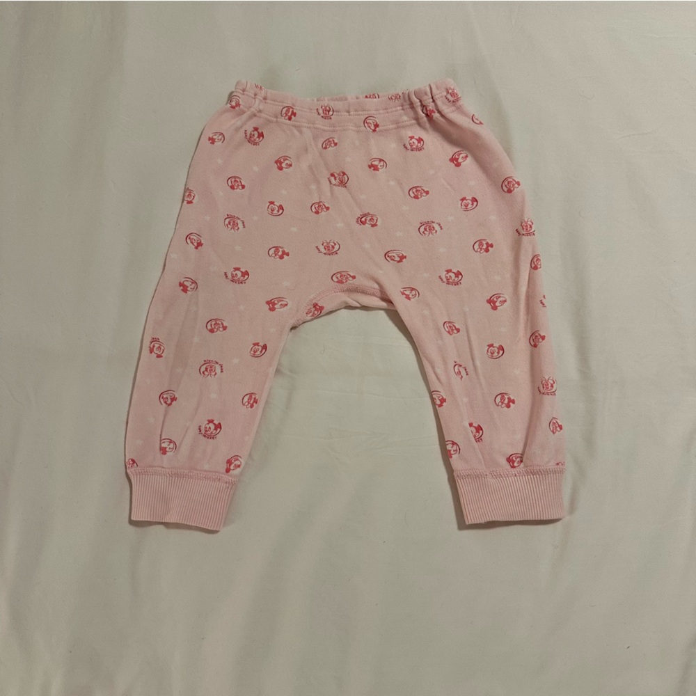 Disney Baby Pink Mickey Pattern Pants Size 6M